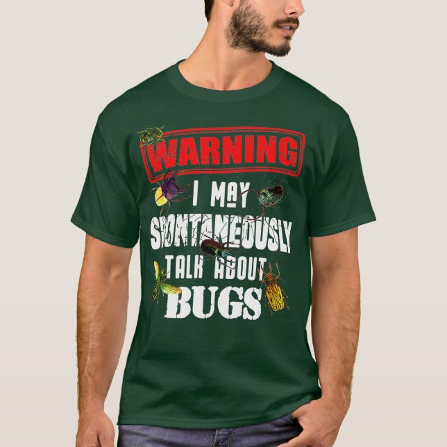 T-shirt Cool Avertissement Parler de Bugs Funny Insect Boy (Devant)