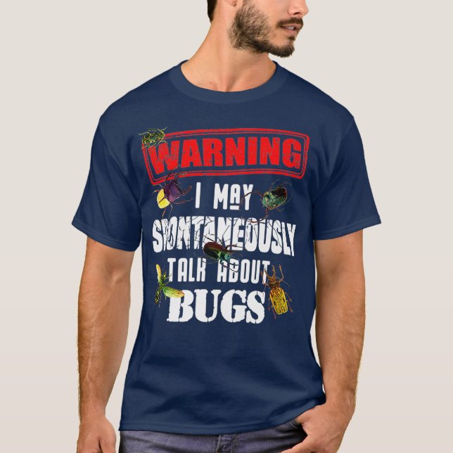 T-shirt Cool Avertissement Parler de Bugs Funny Insect Boy (Devant)