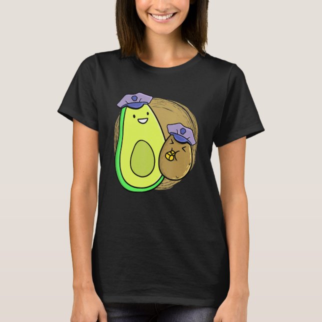 T-shirt Cool Avocado Detective Team Cute Spy Idea unisex (Devant)