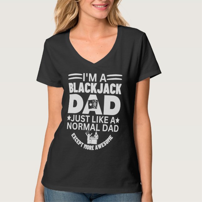 T-shirt Cool Awesome Blackjack Dad Gambling Casino Blackja (Devant)