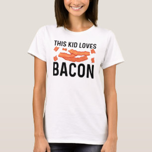 T-shirt Cool Bacon Art Pour Enfants Garçons Porc Bande de