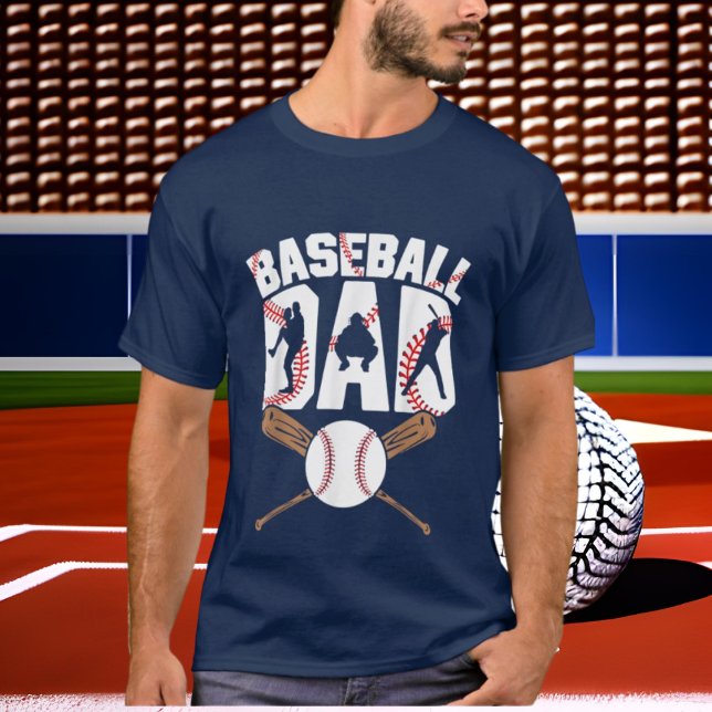 T-shirt cool Baseball sport Papa mot art (Créateur téléchargé)