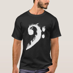 T-shirt Cool Bass Clef Pour Hommes Femmes Fire Symbole mus