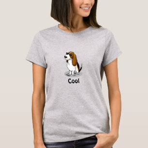 T-shirt Cool Basset Hound chien et lunettes de soleil (tri