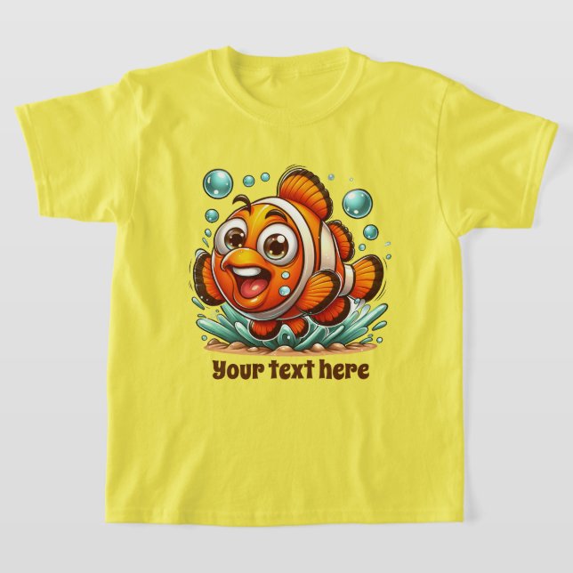 T-shirt Cool Beach ajouter du texte Unisex enfants poisson (Poser)