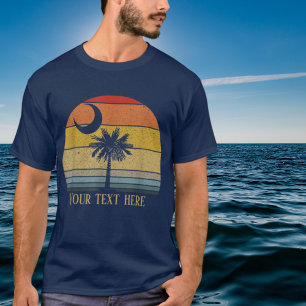 T-shirt cool beach palm tree ajouter du texte