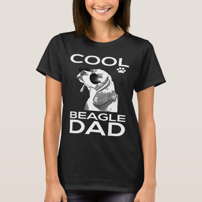 T-shirt Cool Beagle Papa Chien Tee Beagle (Devant)