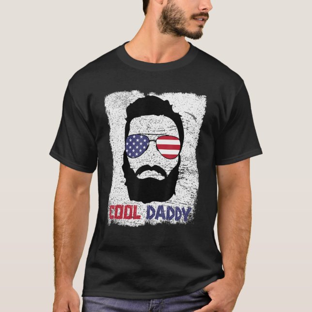 T-shirt Cool Bearded Daddy Summer 4th of July Funny Cousin (Devant)