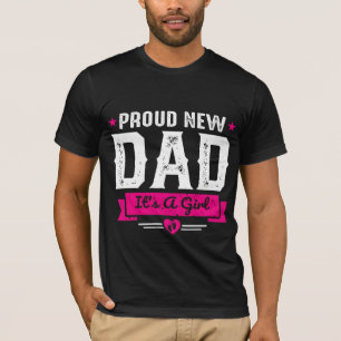 T-shirt Cool bébé fille fière nouveau papa
