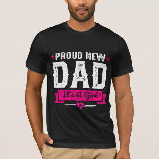 T-shirt Cool bébé fille fière nouveau papa
