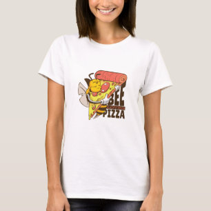 T-shirt Cool Bee aime les jeux de mots sur pizza