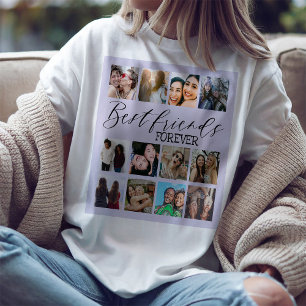 T-shirt Cool Best Friends Purple Photo Collage
