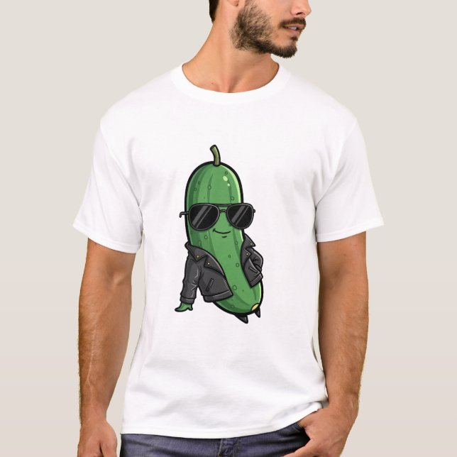 T-shirt Cool Biker Cucumber (Devant)