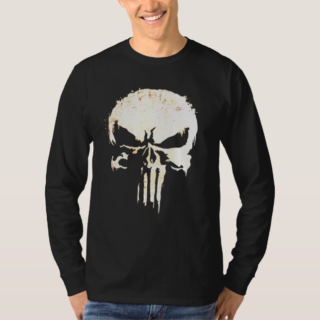 T-shirt Cool Biker inspiré crâne et os (Devant)