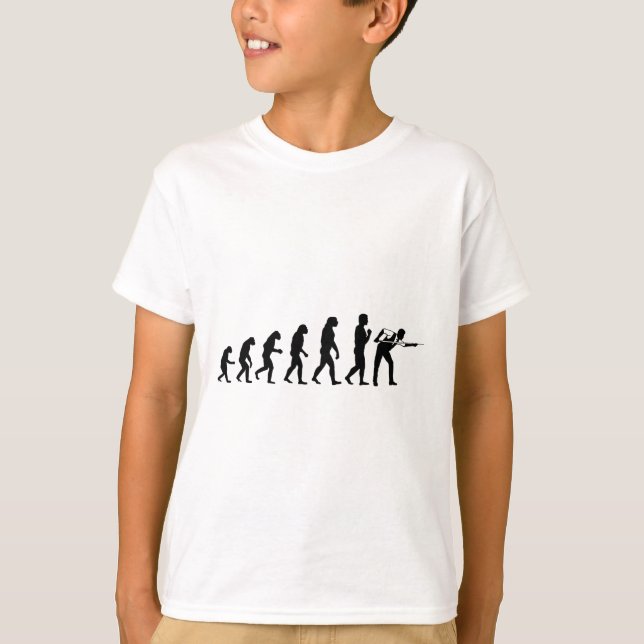 T-shirt Cool Billiards Evolution Funny Cue Ll Stick Player (Devant)