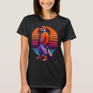 T-shirt Cool Binturong Moderne Style Urbain Sunset Art Rét