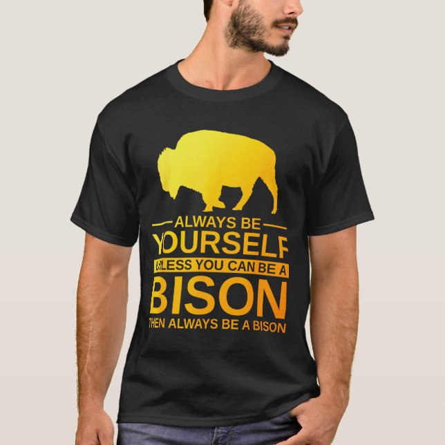 T-shirt Cool Bison Design For Men Women Buffalo Animal Lov (Devant)