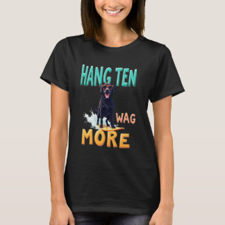 T-shirt Cool Black Labrador Surfing Chien