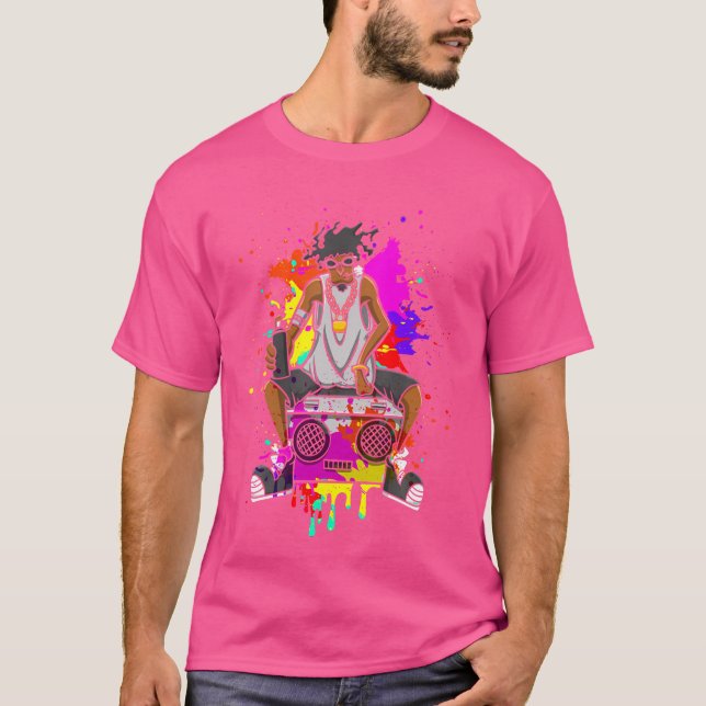 T-shirt Cool Black Men Hip hop (Devant)