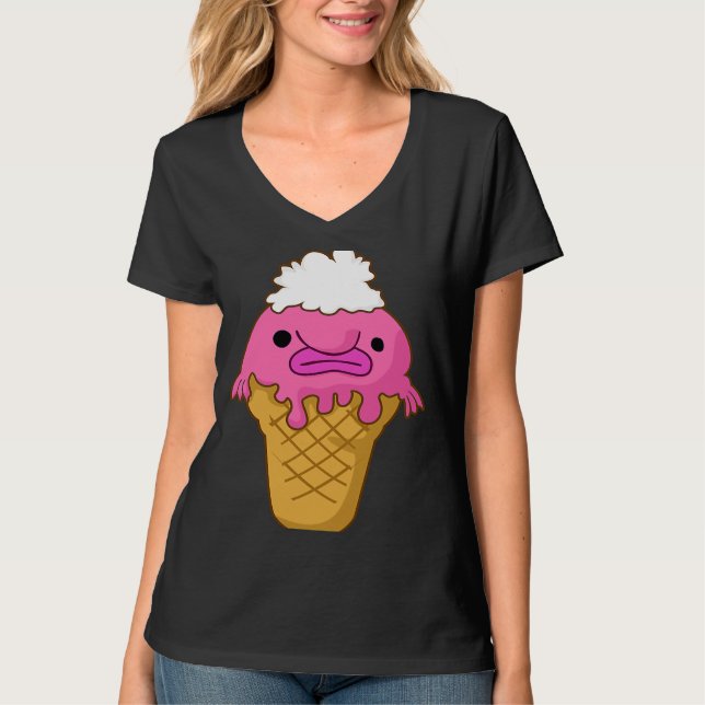 T-shirt Cool Blobfish   Blobfish Ice Cream For Boys Girls (Devant)