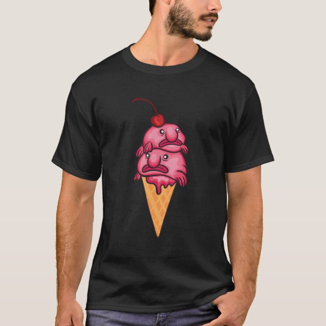 T-shirt Cool Blobfish Cadeau Funny Blobfish Glace Crème po (Devant)