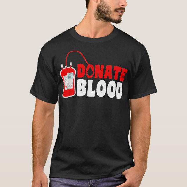 T-shirt Cool Blood Donation Art Men Women Blood Donor Phle (Devant)