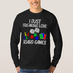 T-shirt Cool Board Games Art For Men Women Meeple Card Che
