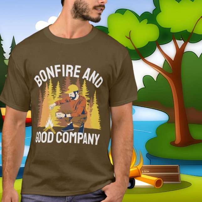 T-shirt cool bonfire bonne entreprise mot art (Créateur téléchargé)