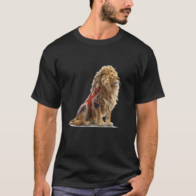 T-shirt Cool British Lion Costume for Boys and Girls (Devant)