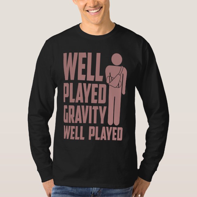 T-shirt Cool Broken Arm  For Kids  Gravity Gag Broke Bone (Devant)