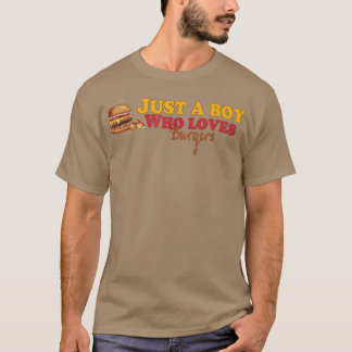 T-shirt Cool Burger Art For Boys Men Hamburger Cheeseburge