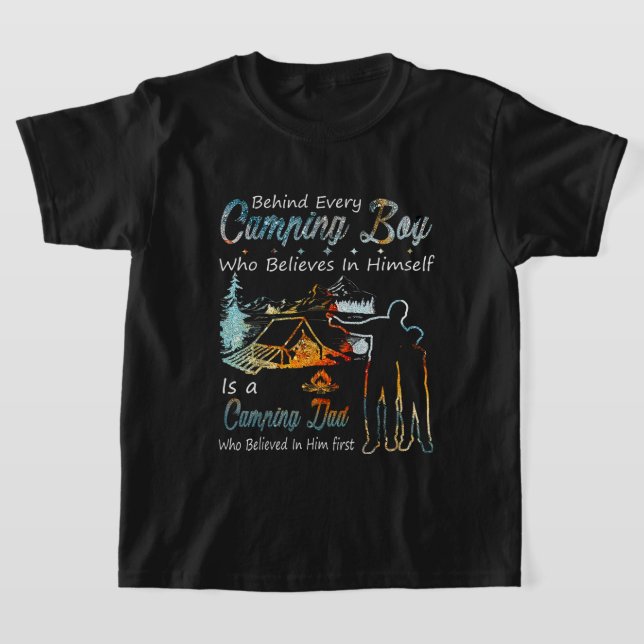T-shirt Cool Camping Papa garçon art (Poser)