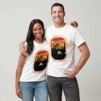 T-shirt Cool Campong nouvelle aventure mot art
