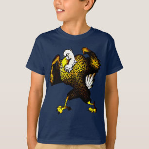T-shirt Cool caricature à l'air d'aigle Chemise