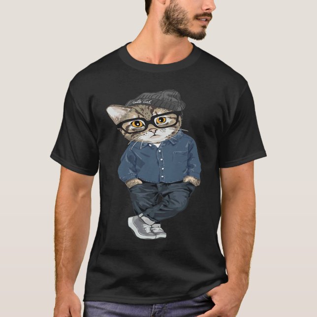 T-shirt Cool Cat And  Cat (Devant)