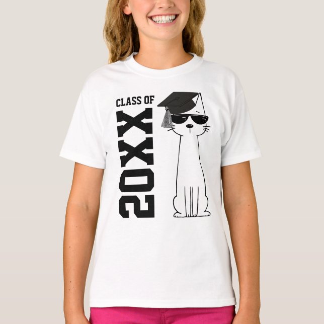 T-Shirt Cool Cat Diplômé (Devant)