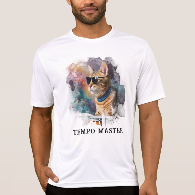 T-shirt *~* Cool Cat DRUM Player Hip AP91 Percussionniste (Devant)