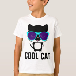 T-shirt COOL CAT Funny Enfants Garçons T-shirts, Lunettes