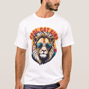 T-shirt cool Cat Lion King Homme