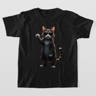 T-shirt Cool Cat Rock Dancer Tee Drôle animal musique ca