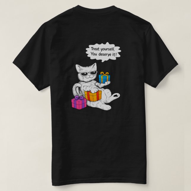 T-shirt Cool Cat Self-Care Vibes (Design dos)