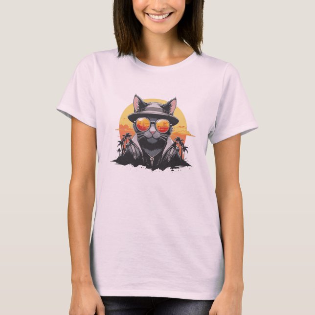 T-shirt Cool Cat, Unique Style (Devant)