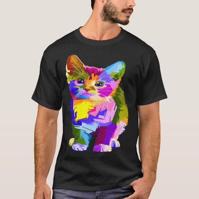 T-shirt Cool Cat Women Men Kids Cute Cats Mom Cat Dad (Devant)