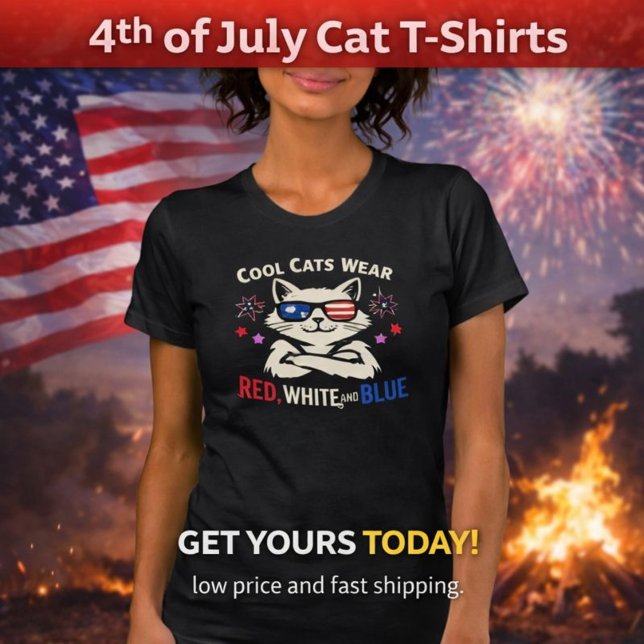 T-shirt Cool Cats Wear | 4th of July  (Créateur téléchargé)