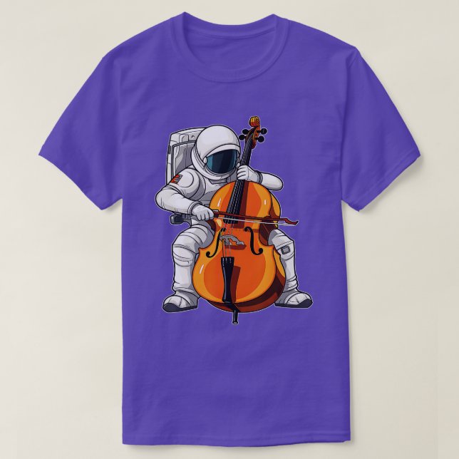 T-shirt Cool Cello Art Cellist Music Cello Player Astronau (Design devant)