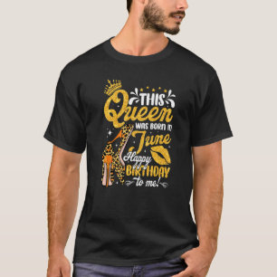 T-shirt Cool Cette Reine Est Née En Juin Leopard High Heel
