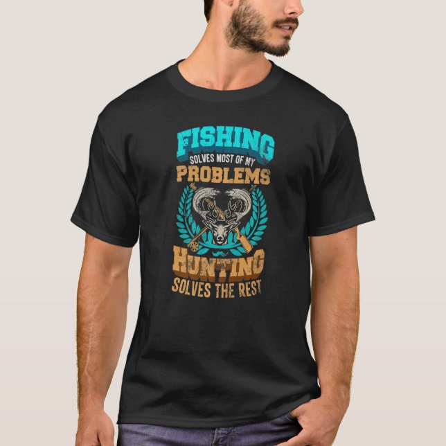T-shirt Cool Chasse-Humour De Pêche Et De Chasse (Devant)