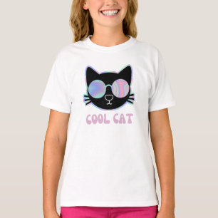 T-shirt Cool Chat Drôle Avec Lunettes Drôle