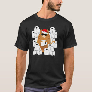 T-shirt Cool Chat En Père Noël S Casquette Avec Papiers To