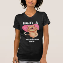 Cool Chat Mama Dur Jour Drôle Chemises Chat